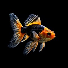 beautiful animal in a studio isolated on black wild life