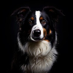 beautiful animal in a studio isolated on black wild life