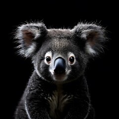 beautiful animal in a studio isolated on black wild life