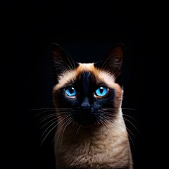 beautiful animal in a studio isolated on black wild life