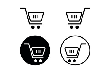 Dynamic Creative Shopping Cart Flat Icons Designs for Boosting Online Sales, Customizable Creative Shopping Cart Flat Icons Designs for Tailored Brand Identity