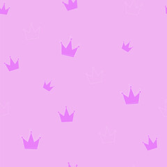 pink crown pattern for girl