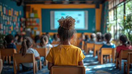 diverse classroom with students attentively learning together