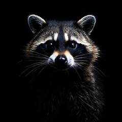 Fototapeta premium beautiful animal in a studio isolated on black wild life