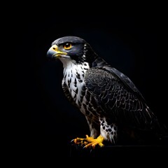 Fototapeta premium beautiful animal in a studio isolated on black wild life