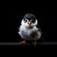 Fototapeta premium beautiful animal in a studio isolated on black wild life