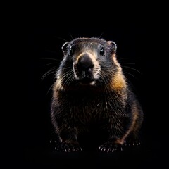 Fototapeta premium beautiful animal in a studio isolated on black wild life