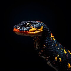 Naklejka premium beautiful animal in a studio isolated on black wild life