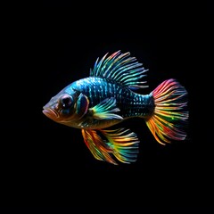 beautiful animal in a studio isolated on black wild life