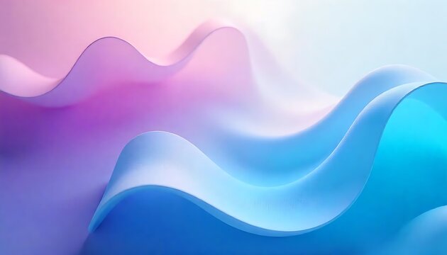 A fluid blue and pink gradient background with soft transitions that enhance the dreamlike feel.