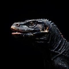 Obraz premium beautiful animal in a studio isolated on black wild life