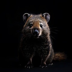 Fototapeta premium beautiful animal in a studio isolated on black wild life