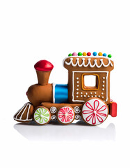 Gingerbread Train Locomotive  Christmas Cookie  Holiday Treat  Festive Dessert  Sweet Bake