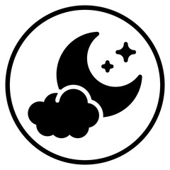 moon glyph icon