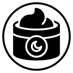 night cream glyph icon