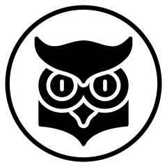 owl glyph icon