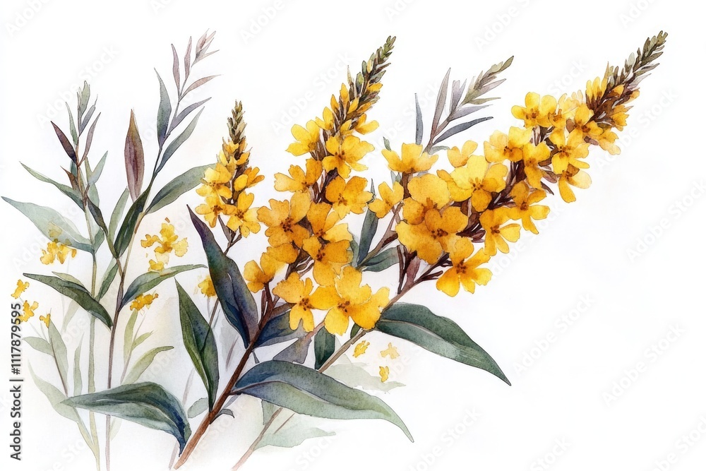 Poster a bright and cheerful image featuring yellow flowers against a clean white background, perfect for u