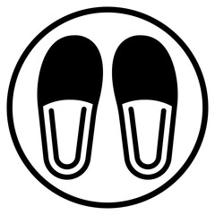 slippers glyph icon