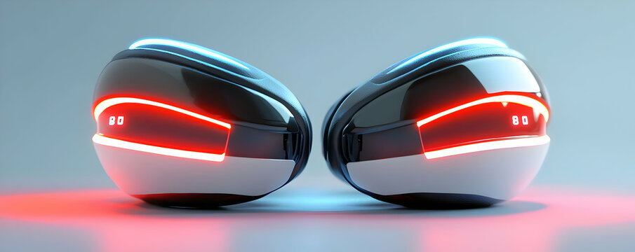Futuristic 3D Pods Illustration - Powered by Adobe