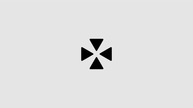 Increasing and decreasing screen size graphic animation. Alpha channel. Transparent background motion design. 4K resolution