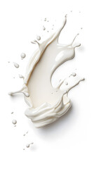 Milk creamy splash isolated on white background

