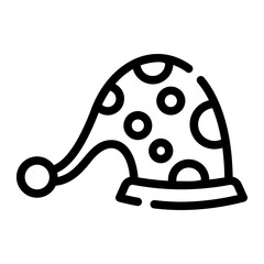 sleeping cap line icon