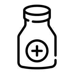 pills bottle line icon