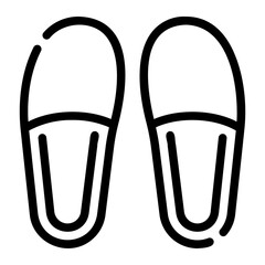 slippers line icon