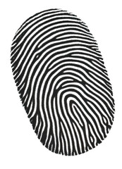 Fingerprint identification process forensic science lab graphic illustration digital environment close-up view security concept