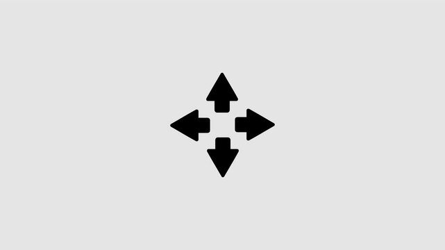 Increasing and decreasing screen size graphic animation. Alpha channel. Transparent background motion design. 4K resolution