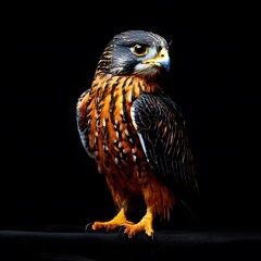 Fototapeta premium beautiful animal in a studio isolated on black wild life