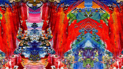 Abstract art background . Hand painting artwork on canvas .