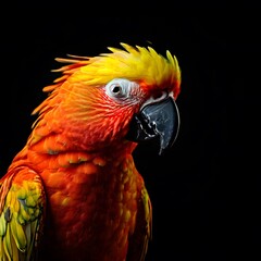Obraz premium beautiful animal in a studio isolated on black wild life