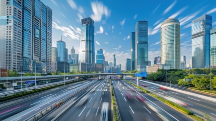 Cityscape with Traffic