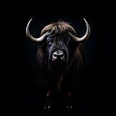 beautiful animal in a studio isolated on black wild life
