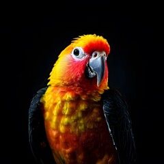 Fototapeta premium beautiful animal in a studio isolated on black wild life