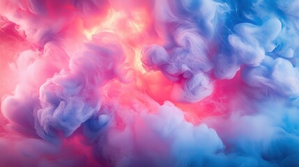 Fototapeta premium A vibrant blend of pink and blue clouds, creating an ethereal and dreamy atmosphere.