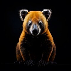 Fototapeta premium beautiful animal in a studio isolated on black wild life
