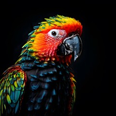 Fototapeta premium beautiful animal in a studio isolated on black wild life