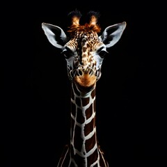 Obraz premium beautiful animal in a studio isolated on black wild life