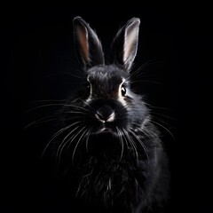 beautiful animal in a studio isolated on black wild life