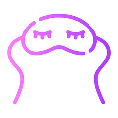 sleeping mask gradient icon