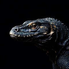 Fototapeta premium beautiful animal in a studio isolated on black wild life
