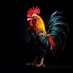 Fototapeta premium beautiful animal in a studio isolated on black wild life