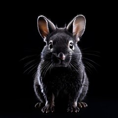 Fototapeta premium beautiful animal in a studio isolated on black wild life