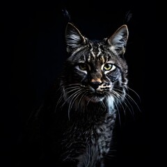 Obraz premium beautiful animal in a studio isolated on black wild life