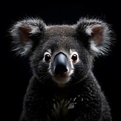 Fototapeta premium beautiful animal in a studio isolated on black wild life