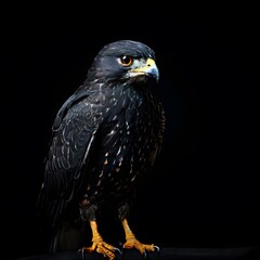 Fototapeta premium beautiful animal in a studio isolated on black wild life