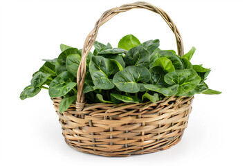 Spinach vegetables in a basket, version 4