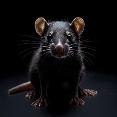beautiful animal in a studio isolated on black wild life